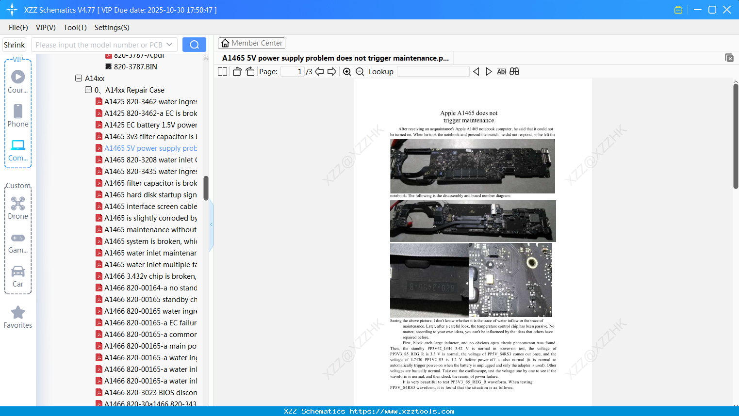 Laptop Apple A1465 5V Power Supply Problem Does Not Trigger Maintenance